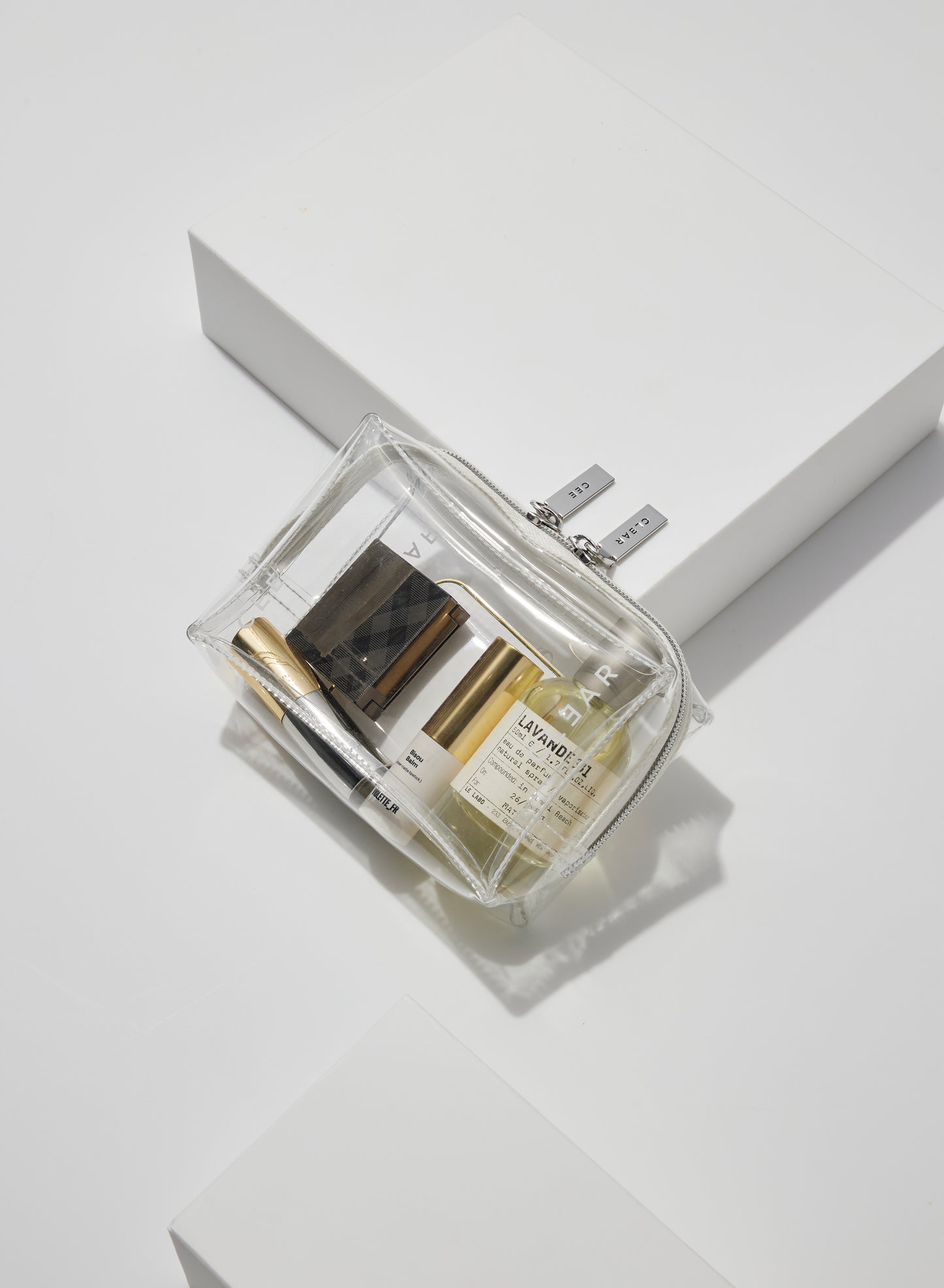 CLEAR SMALL + MINI COSMETIC CASE SET