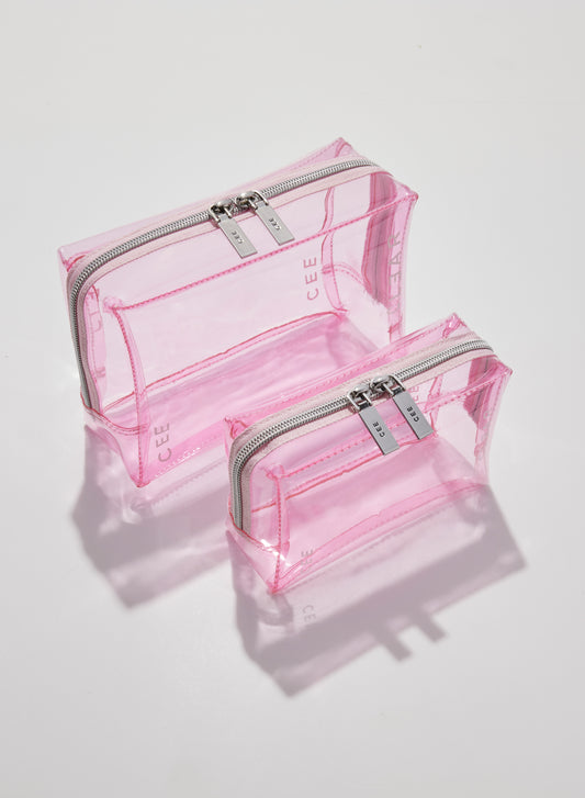 BLUSH SMALL + MINI COSMETIC CASE SET