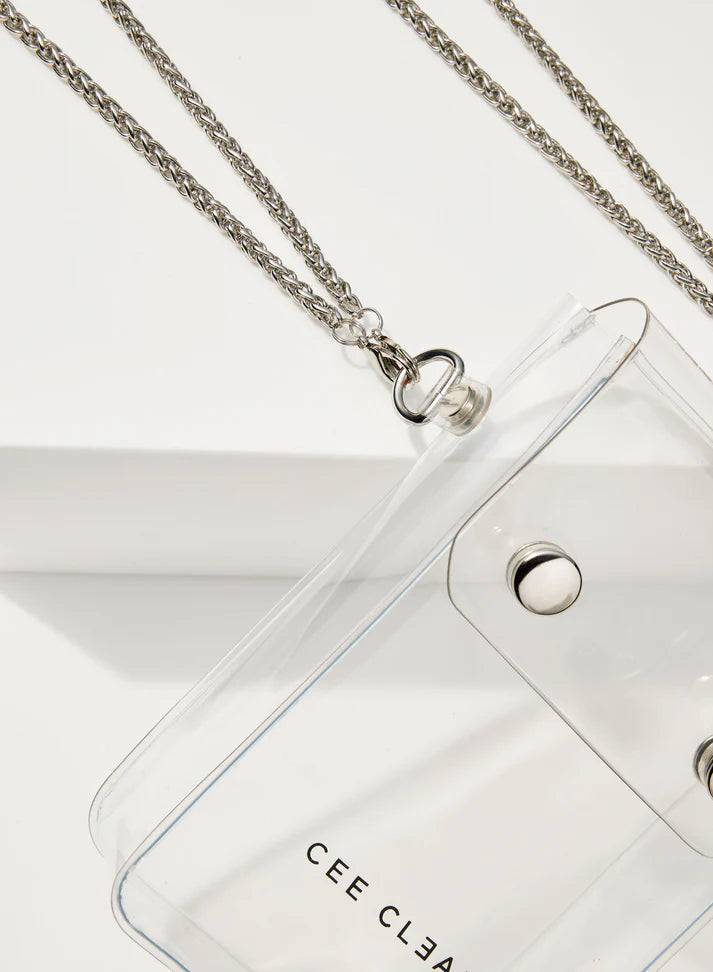CLEAR CROSS BODY BAG + CHAIN SET