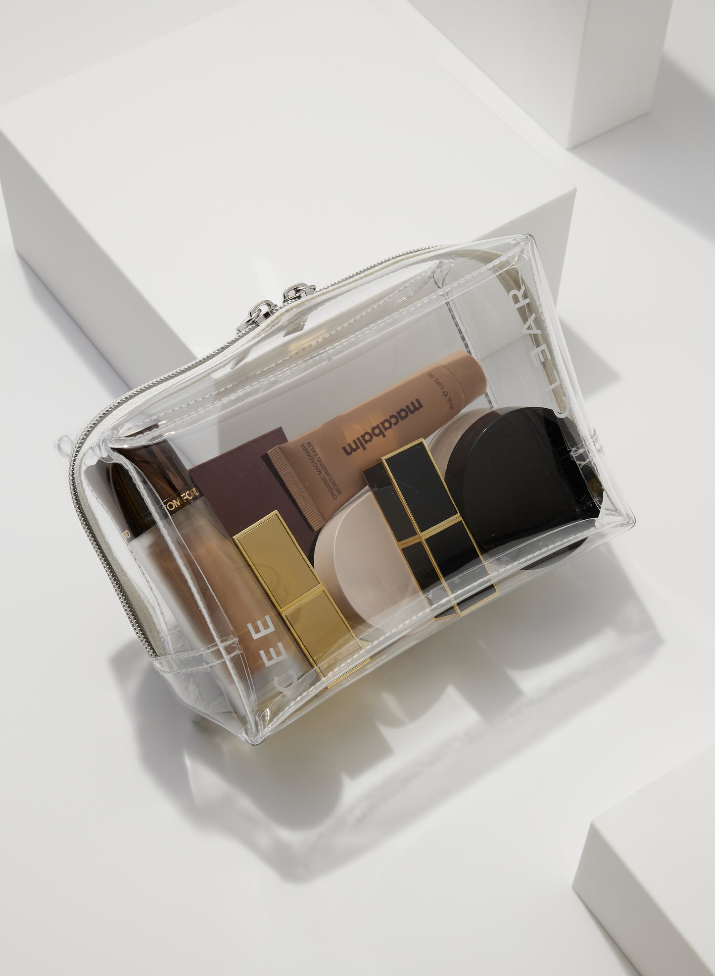 CLEAR SMALL + MINI COSMETIC CASE SET